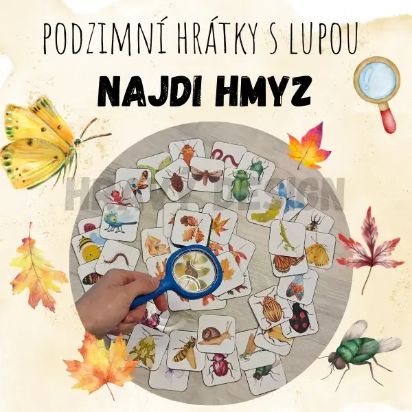 PODZIMNÍ HRÁTKY S LUPOU  - NAJDI HMYZ