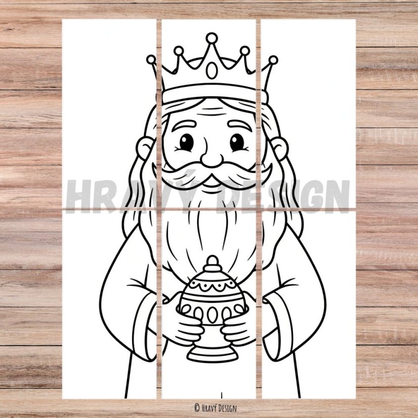 KOOPERATIVNÍ OMALOVÁNKY – TŘI KRÁLOVÉ