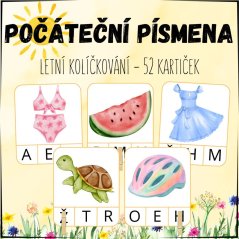 Letní kolíčkování – počáteční písmena