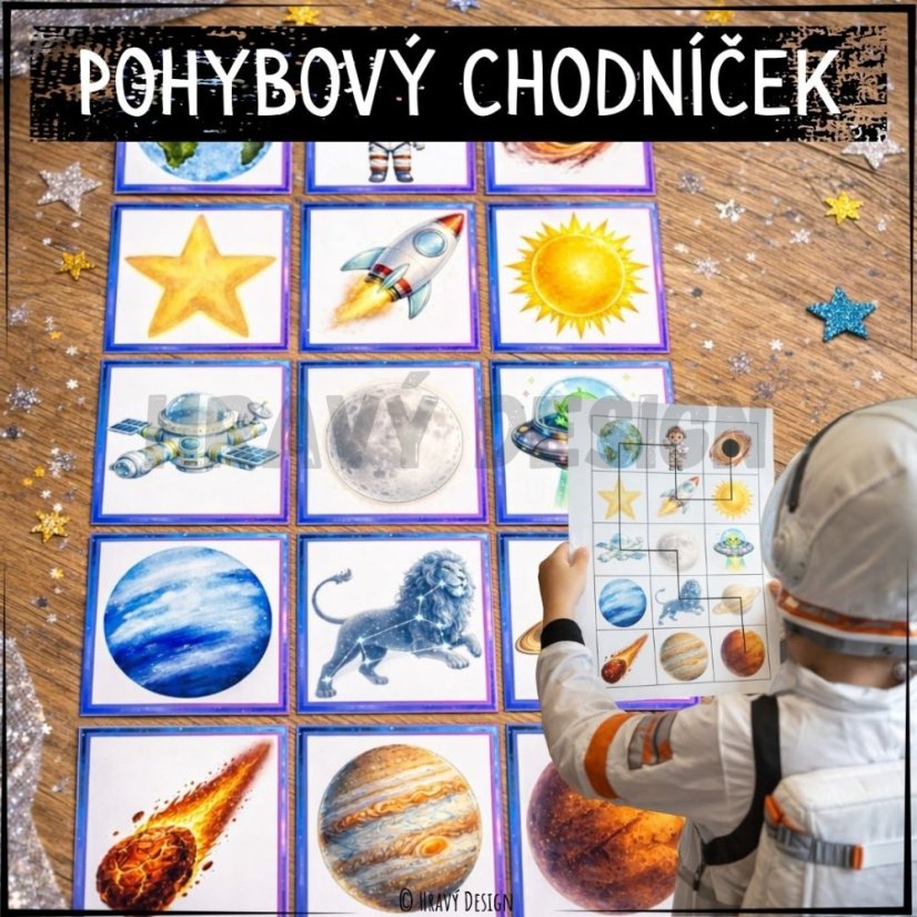 Vesmír - pohybový chodníček pro děti 