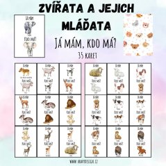 Hra Já mám, kdo má? pro MŠ  - Zvířata a jejich mláďata - Hravý Design 