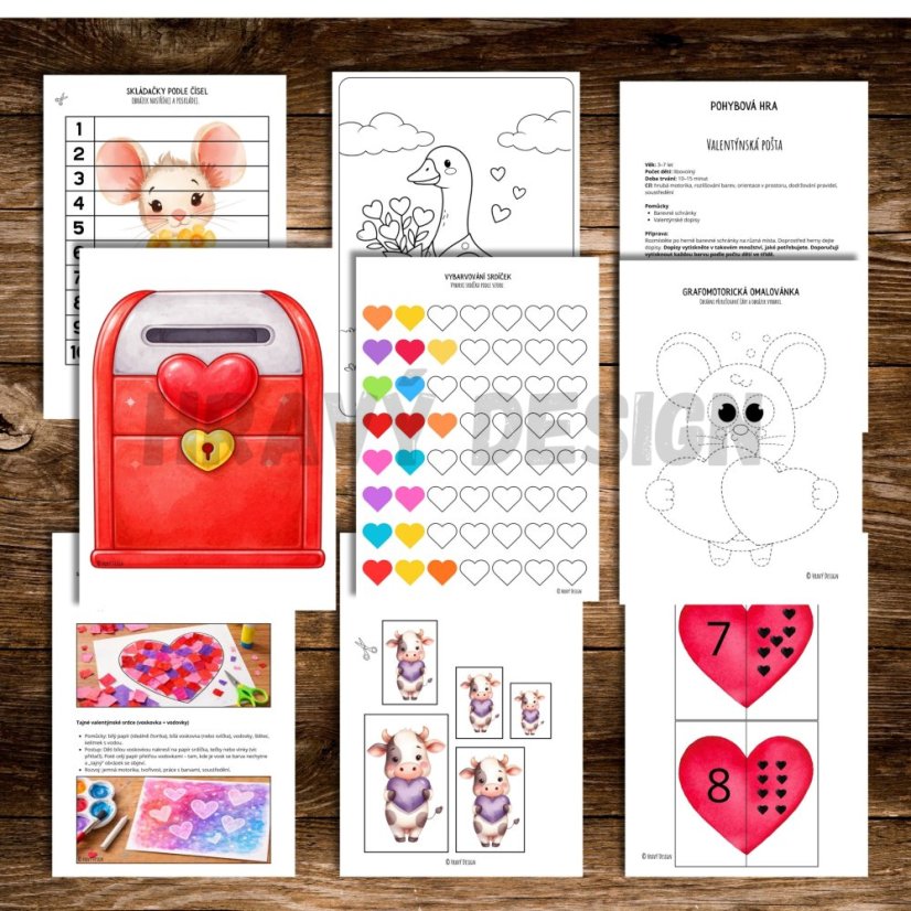 Valentýn - velký soubor aktivit