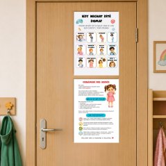 Kdy nechat dítě doma? Sada plakátů s nemocemi do školky