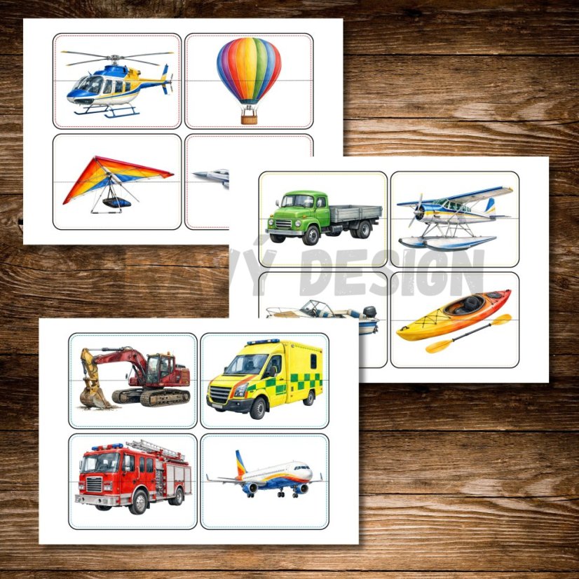 Dopravní prostředky - skládačky