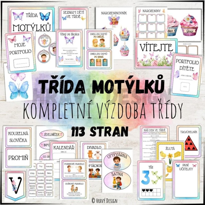 Foto: Třída motýlků - kompletní výzdoba třídy