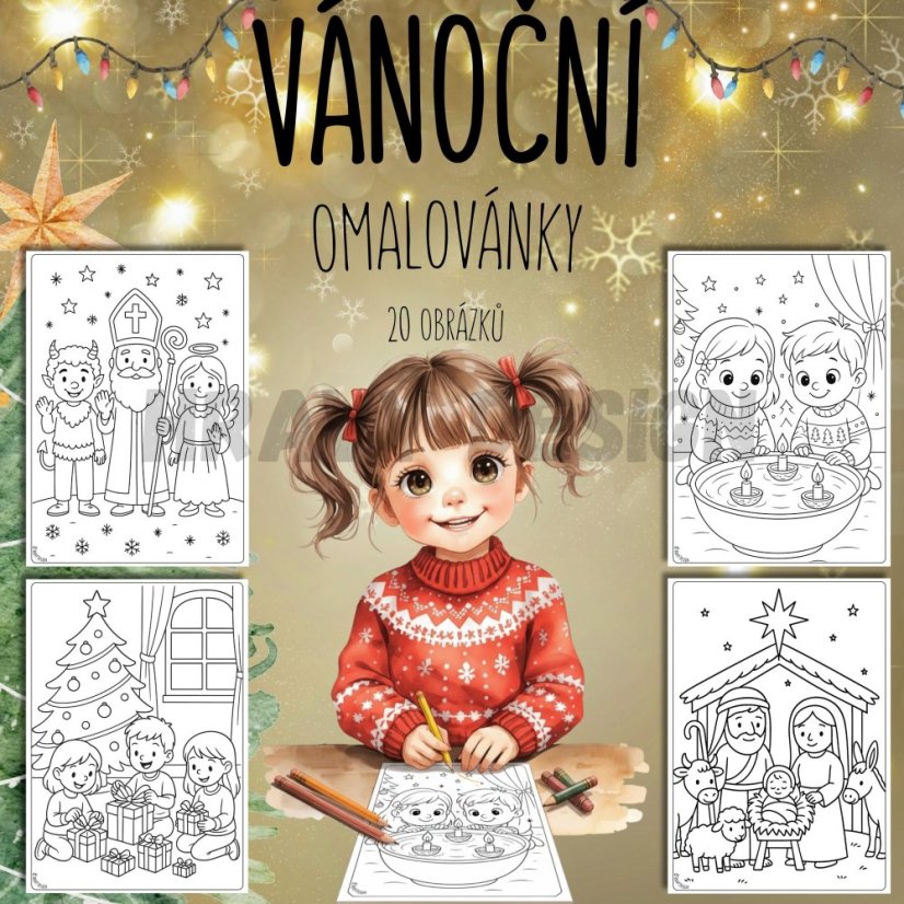 Vánoční omalovánky - PDF