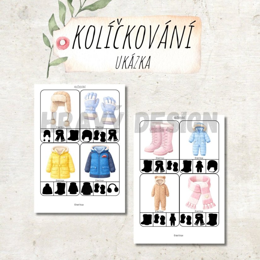 Kolíčkování - zimní oblečení 