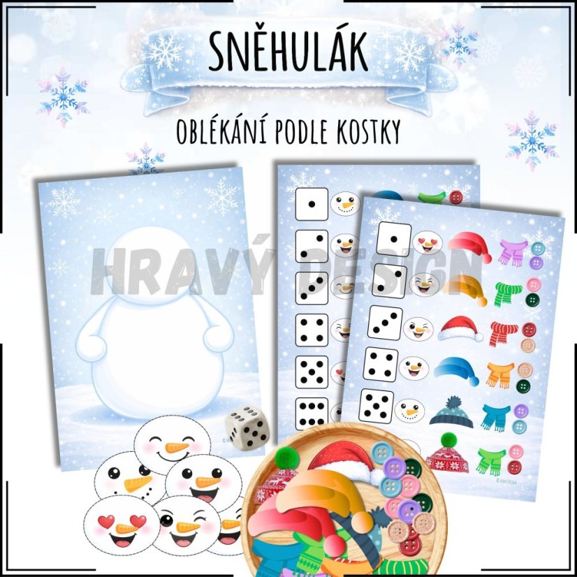 Sněhulák - aktivity pro děti - PDF 